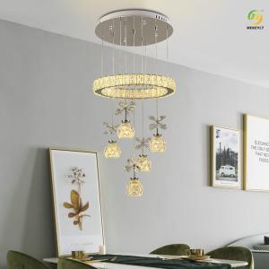 China Modern Minimalist LED Luxury Crystal Candle Chandelier For Dining Living Room on sale