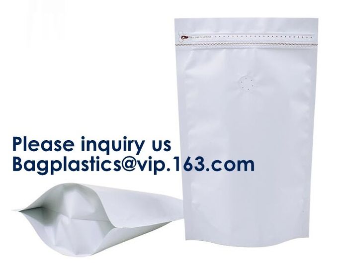 Reusable Side Gusset Coffee Bag Inside Aluminum Foil Coffee Packing With Valve,Aluminum Foil Vacuum Packing Bag, Zipper
