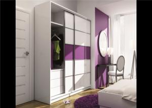 China Particle Board Walk In Wardrobe Eco - Friendly With Mirror Sliding Door wholesale