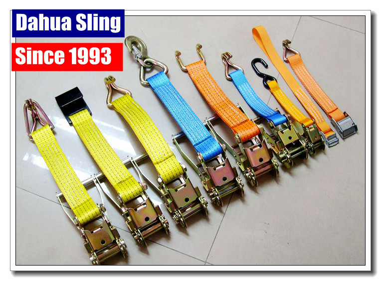Vinyl S Hook & Soft Loop Ladder Rack Ratchet Straps / Ladder Rack Tie Downs 3300 Lbs
