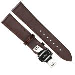 Gentlemen Classic Leather Watch Straps With Folding Buckle