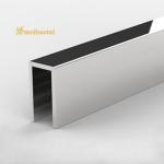 U6 X 2438mm Polished Stainless Steel Tile Trim , DIN Brushed Steel Edging Strip