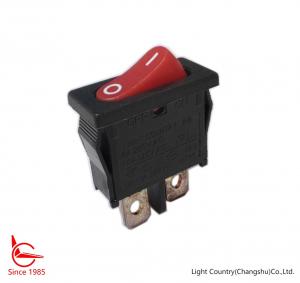 China Taiwan Small Momentary Rocker Switch, R6-1, 21*10mm, Red button, SPST, 6A 250V wholesale