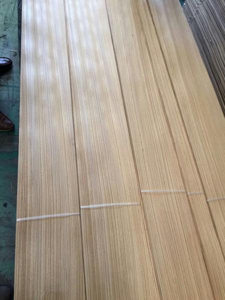 0.60mm Rift Zebrano Sliced Wood Veneer for Furniture Door Architectural
