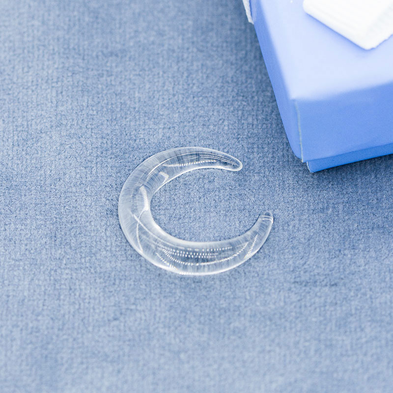 Leather Hoops Gauged Ear Jewelry Clear Acrylic Horn Shape Design