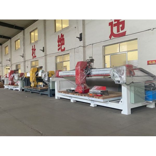 ZEUS 45 Degree Chamfering Machine One Cutting One Edging PLC Control Gear Drive Stone Grinding Engine Motor Pump Bearing 7.5kw