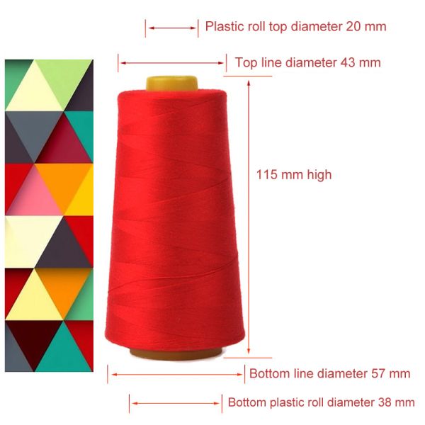 3000 Yards Polyester Durable Black Garment 40s/2 Sewing Threads