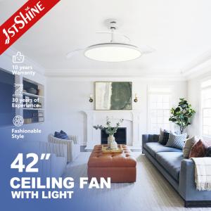 China Ultra-Thin Smart LED Ceiling Fan Light 3 Color Led Light White Modern wholesale
