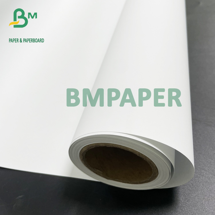 Matte Finish 24lb 36lb Coated Bond Paper Rolls For Wide Format Color Inkjet Printers  