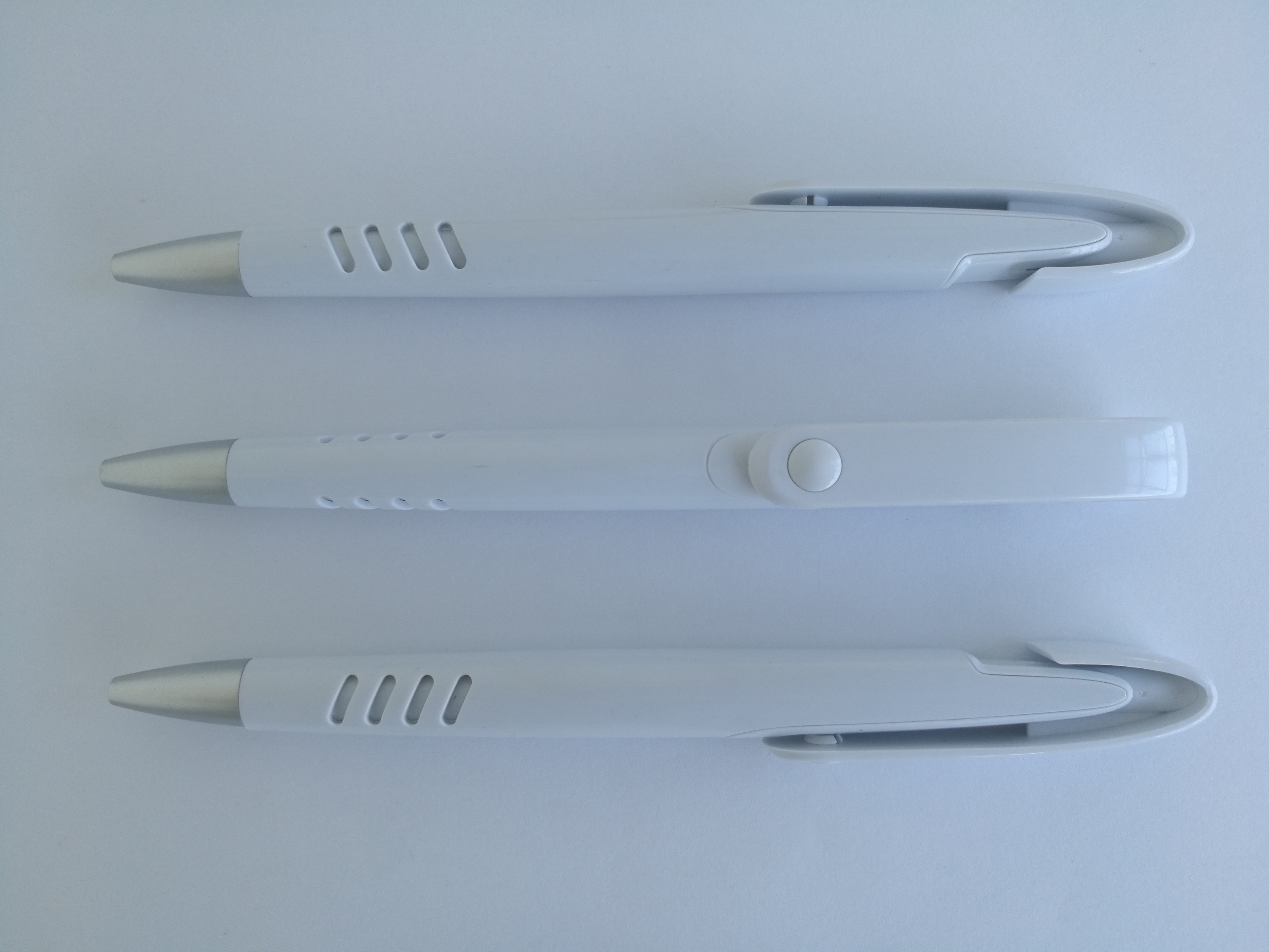 White color plastic silk printing LOGO ballpen