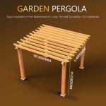 Outdoor WPC Pergola Rotproof Composite Wooden Patio Pergola