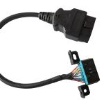 Length 30cm Black OBD II Connector Cable , 16 Pin Male To Female OBD Wire