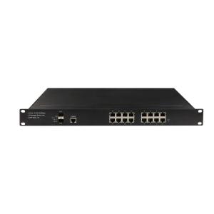 China 10/100/1000m Network Industrial Managed Ethernet Switch 2SFP Fiber 16RJ45 Ports wholesale