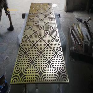 China Aluminum CNC Cutting Customized Size Yellow Bronze Coating Room Divider wholesale
