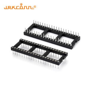 China Round Hole Black IC Socket Connectors 2.54MM Pitch H3.0 180 DIP wholesale
