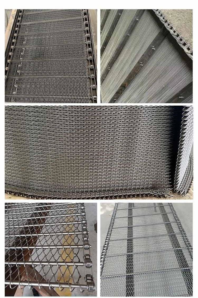 High Temperature Metal Chain Link Wire Mesh Conveyor Belt For Food Industry