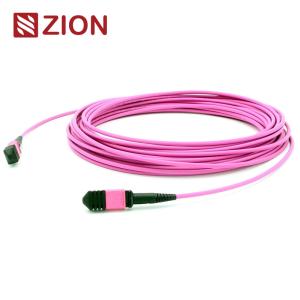 China 12 Fibers MPO Female To MPO Female OM4 3.0mm LSZH MPO Patch Cord Custom Meters wholesale