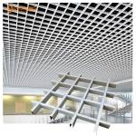 White Powder Coated 625x625mm Aluminum 0.5mm Metal Grid Ceiling With Tee Bar