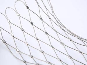 China Animal Cages Flexible Cable Mesh Diamond Ferruled Panel Customized Net Height wholesale