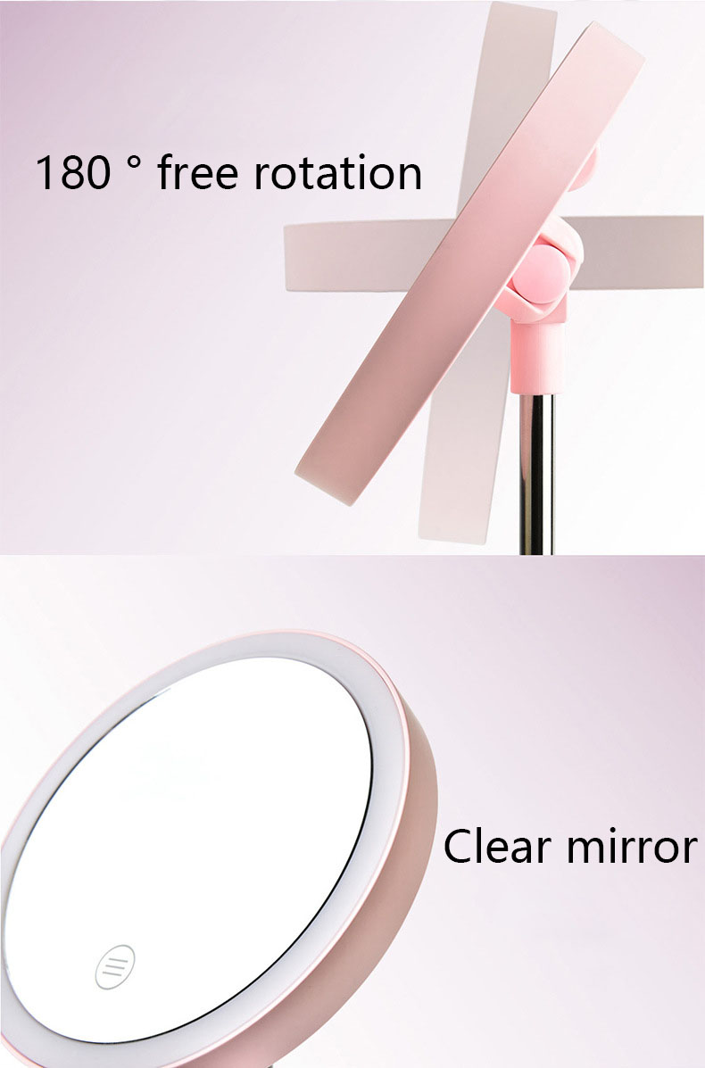 Led Lighted Cosmetic 10x Magnifying Mirror For Makeup Vanity