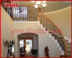 Wrought Iron Staircase VK118S Wrought Iron Handrail Tread Beech,Railing tempered