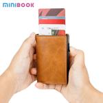 Colorful PU Magnet Card Name Promotion Wallet with RFID Blocking and Acceptable