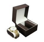 Waterproof PU Leather Watch Box With Jewelry Drawer Storage Display Box Custom