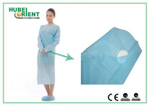 China CE Standard CPE Disposable Protective Gowns / Blue CPE Surgical Gown For Hosptal use wholesale