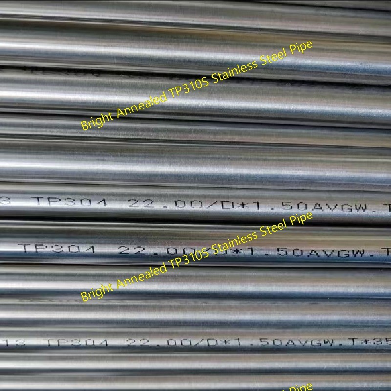 TP310S Stainless Steel Seamless Pipe Bright Surface SCH80S SCH40S Solid Annealed