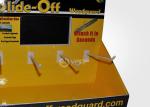 Orange Cardboard Countertop Hook Display Oil Lamination Surface Treatment