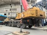 Yellow and Red 160 Tons Mobile Truck Crane Max Working Height 85.5 Meters Jib
