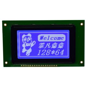 Flat Rectangle Graphic LCD Module , WLED Back - Light Dot Matrix LCD Display