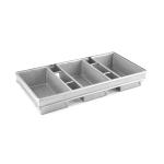 3 slotted non-stick Alumminum steel baking loaf pan 3 straps bread loaf pan