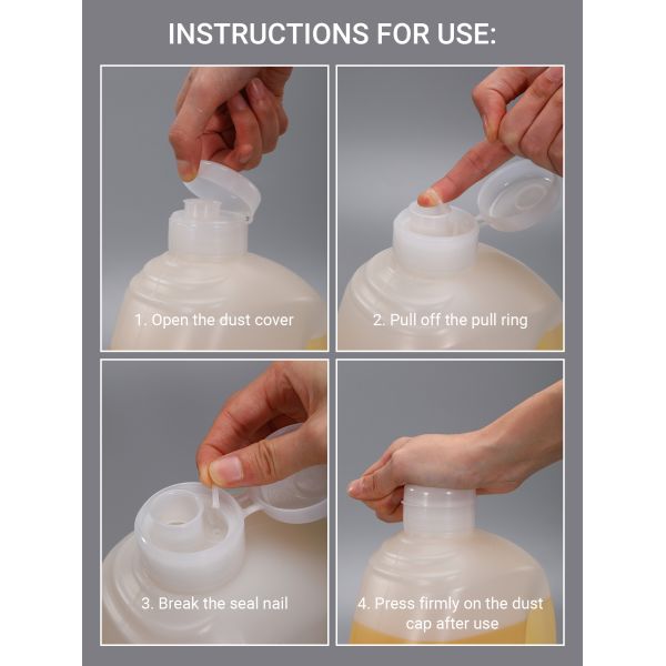 Patented Design Empty Plastic Cooking Oil Bottle with Oil-Backflow Lid Laundry Detergent Liquid Soap Packaging Jugs