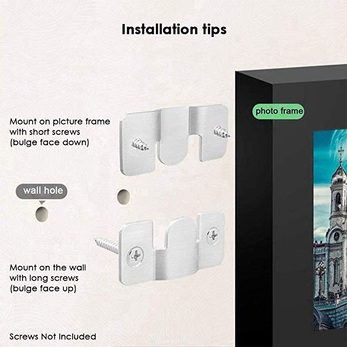 Zinc Plating 36*36MM Heavy Duty Flush Mounts for Hidden Picture/Mirror Hanging Kit