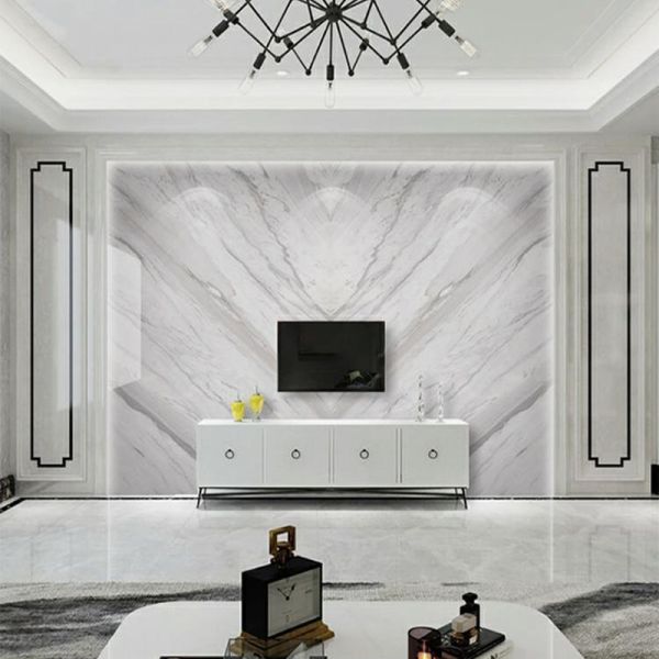 2.9m Hot Pressed PVC Marble Sheets Scratch Resistant Wall Board