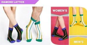 China British wind fancy noble plaid patterned design leisure OEM cotton dress socks for men wholesale