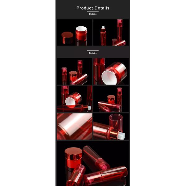 Luxury 50ml Cosmetic Double Layer PET Plastic Jars UV Plating PET Cosmetic Containers