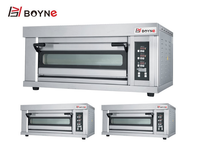 High End Microcomputer Stainless Steel Commercial One Deck Two Trays Bakery Oven