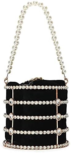 EVENING HANDBAG WOMEN CLUTCH PURSES WITH PEARL DIAMONDS FOR WEDDING PROM BIRTHDAY PARTY DINNER ACCESSORIES
