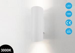 China 14W IP54 Outdoor Up And Down Wall Lighting 2*7W Cylinder Aluminum Material 3000K 24 DEGREE wholesale