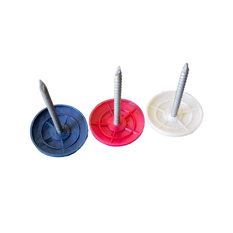 Durable Metal Screw Plastic Cap Nails For House Wrap Aging Resistance Lightweight