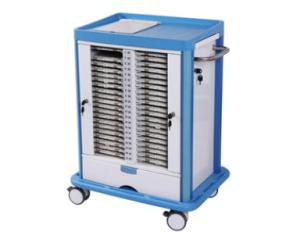 China Metal On Wheels Hospital Chart Holder , Noisiless Storage Exam Room Cabinets wholesale
