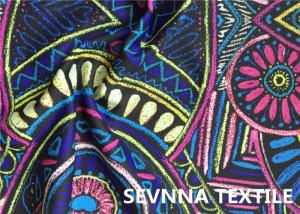 China Circular Knitting Stretch Leggings Fabric Acid Printing Nylon Fabric Geo Wave Design wholesale