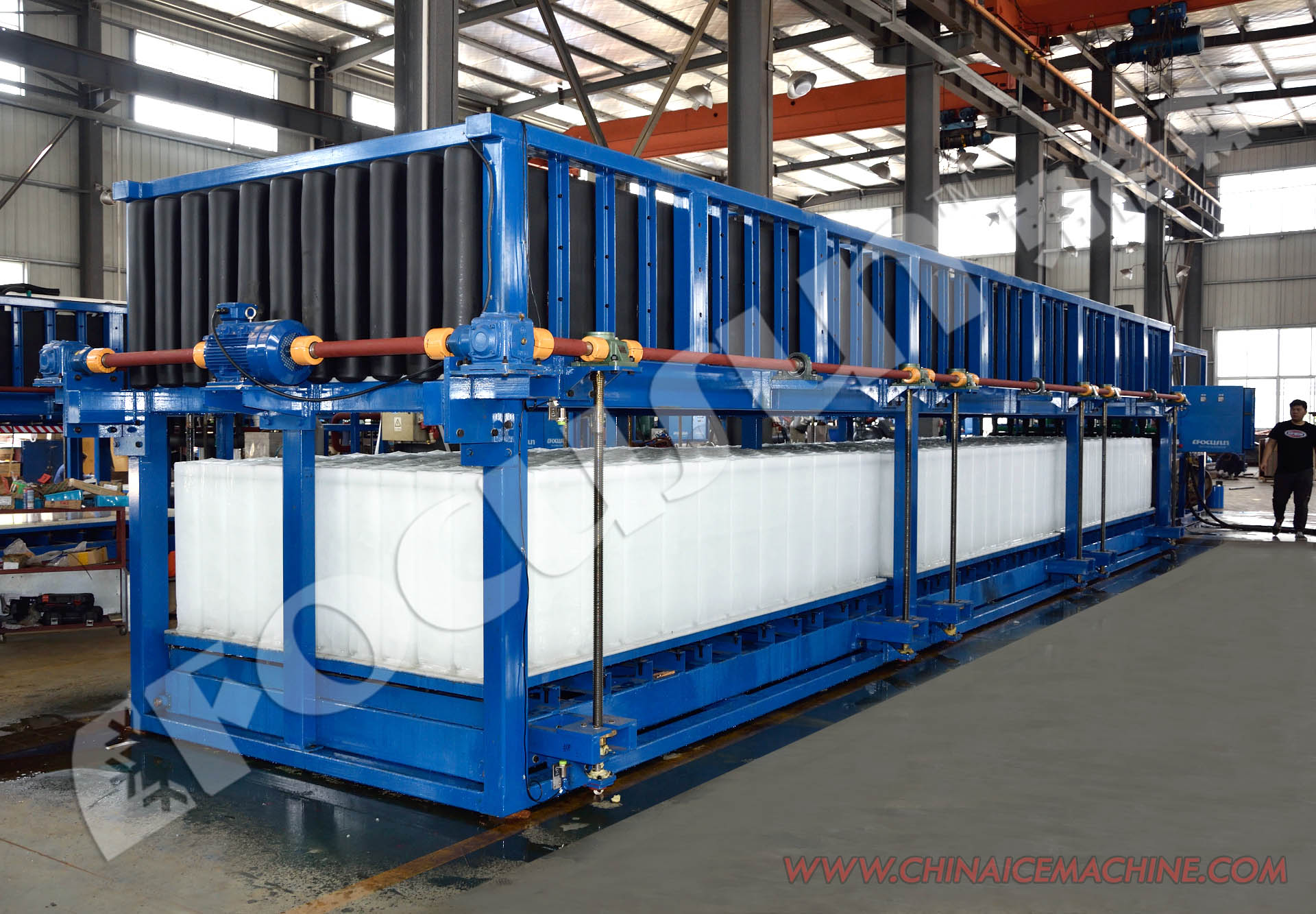 5000kg Ice Storage Capacity Direct Cooling Ice Block Maker Machine for Industrial