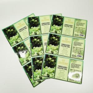 China Circular Shape Black Logo Printed Food Packaging Roll Labels Custom Design wholesale