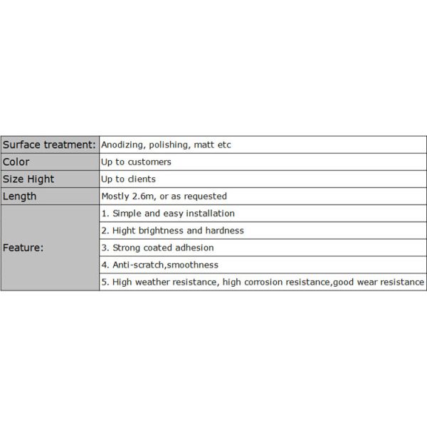 Angle Shape Aluminum Edge Protection and Transition Extrusion Profiles