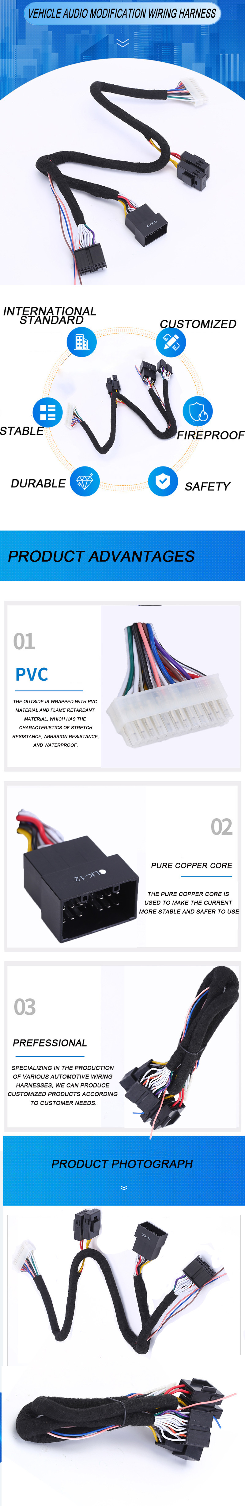 Copper PVC 24V 12V Electric Vehicle Cable Automotive Wire Harness