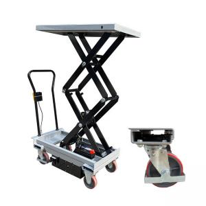 China 500kg Hydraulic Portable Scissor Lift Tables 1010mmx520mm Mobile Hydraulic Lift Platform Max Height 1575mm on sale