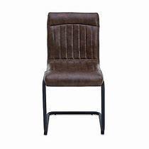 China Contemporary Brown Pu Dining Chairs Oem Odm Design wholesale
